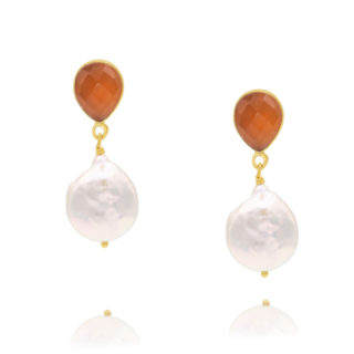 Fanta Chalcedony and Pearl Drops