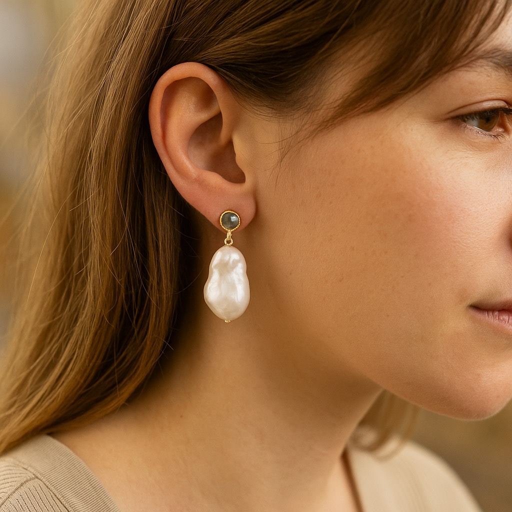 "Perla Grande" Earrings