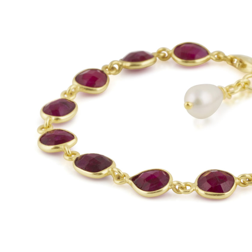 Ruby gemstone bracelet