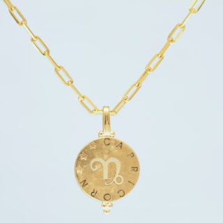 GOLD STAR ZODIAC PENDANT - CAPRICORN