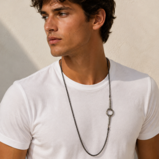 Dark & Light Silver Chain