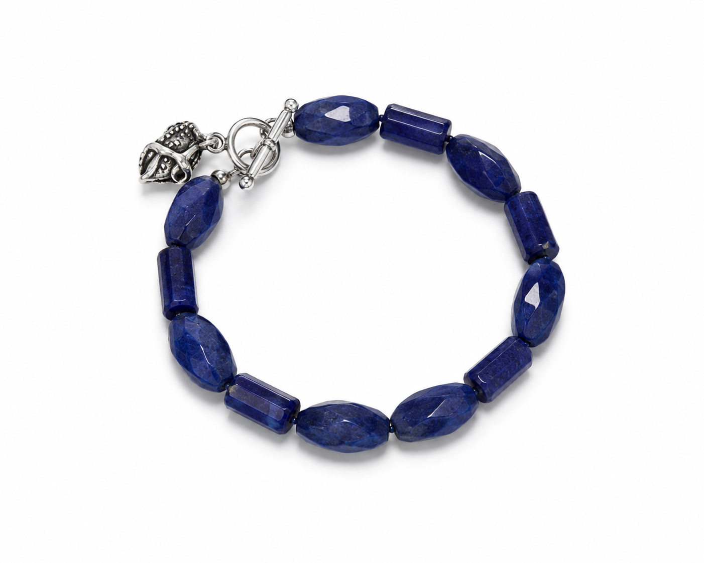 Faceted Lapis Bracelet