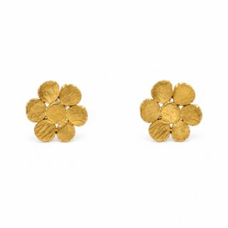 Gold Flower Stud Earrings