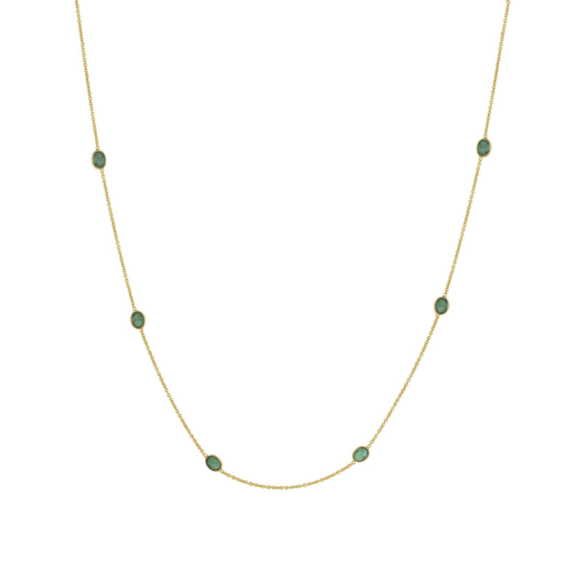 18ct Gold Emerald Necklace