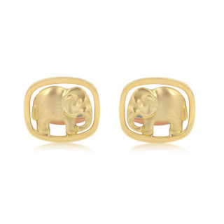 Gold Elephant Cufflinks