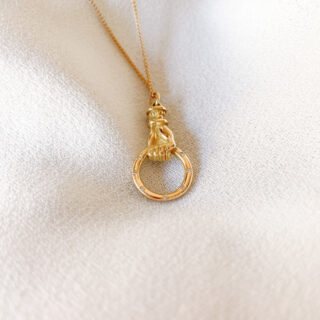 18ct Ring in Hand Necklace