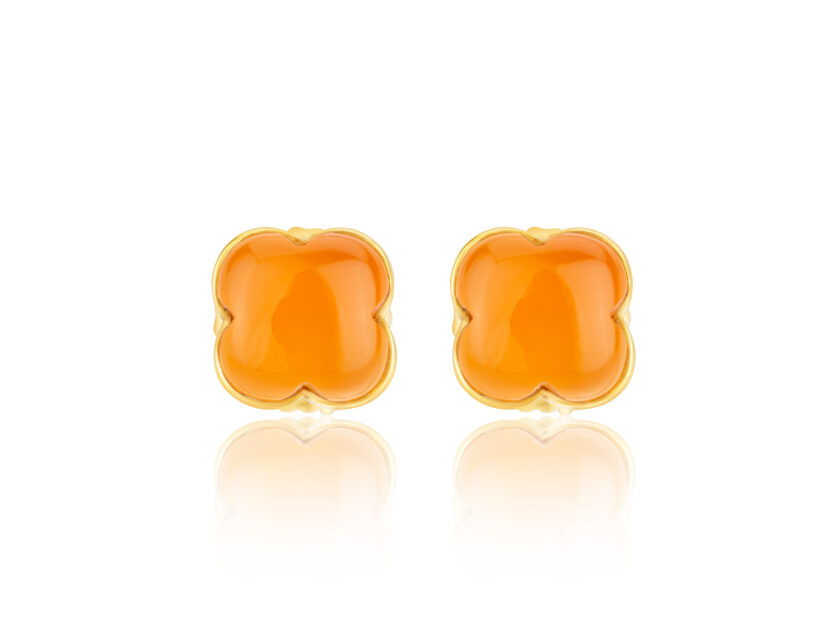 Cornelian Clover Studs