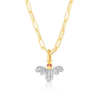 18ct and Diamond Bee Necklace