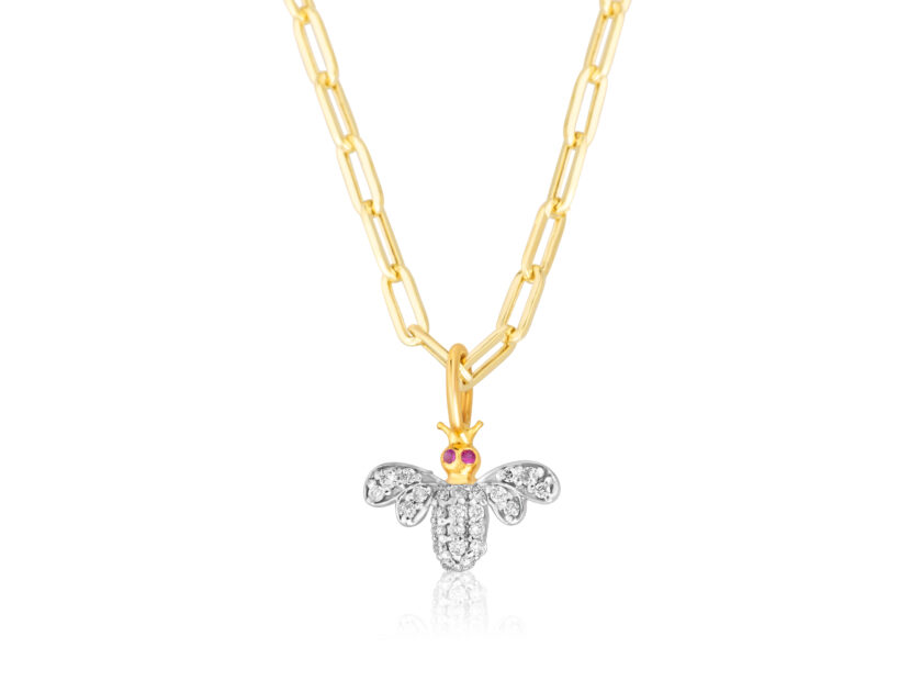 18ct and Diamond Bee Necklace