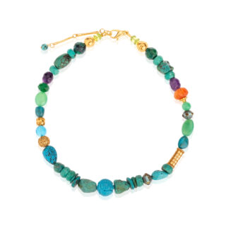 Unique Turquoise and Vermeil Necklace