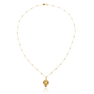 Coral Orb Gold Necklace