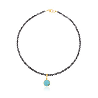 Hematite & Turquoise Necklace