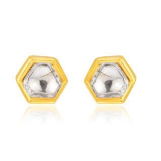 Diamond Hexagon Studs