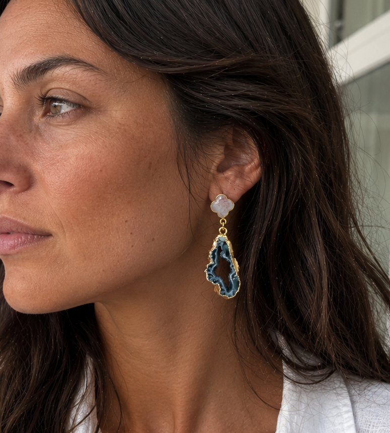 GEODE DROP EARRINGS