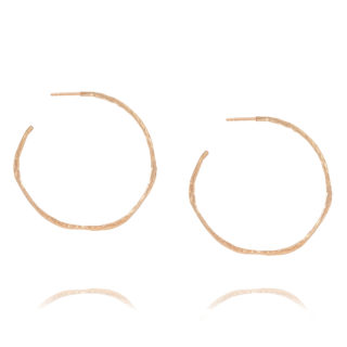 Large Rose Gold Hoop Earrings