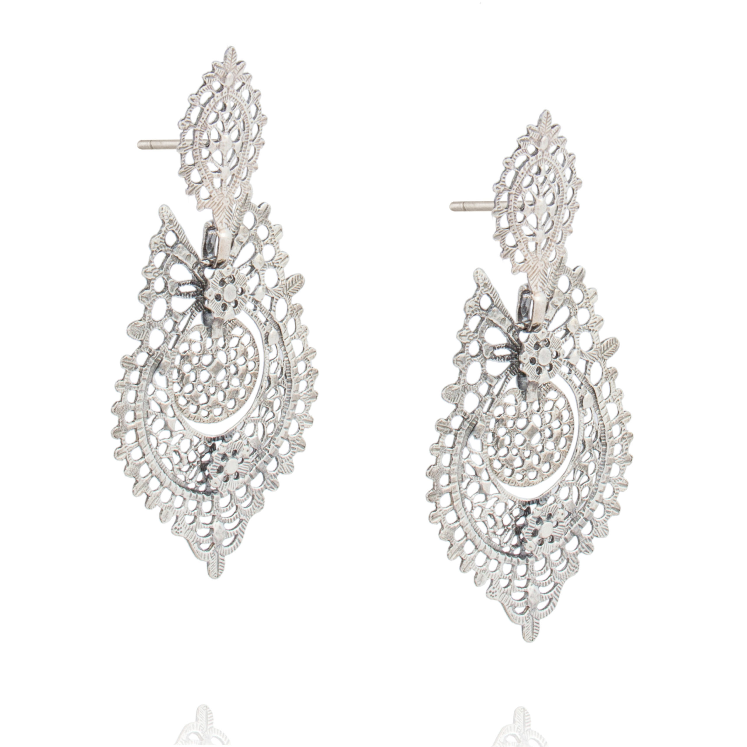 Endless Summer Sterling Silver Filigree Earrings | Van Peterson London