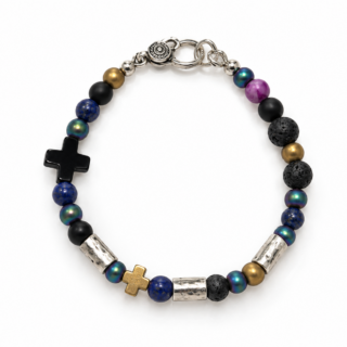 MULTI COLOUR CROSS BRACELET