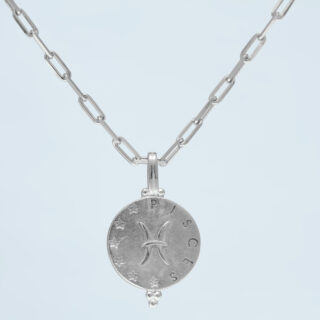 STERLING SILVER STAR ZODIAC PENDANT - PISCES