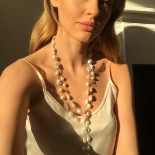 Magritte Pearl Chain Necklace Trio