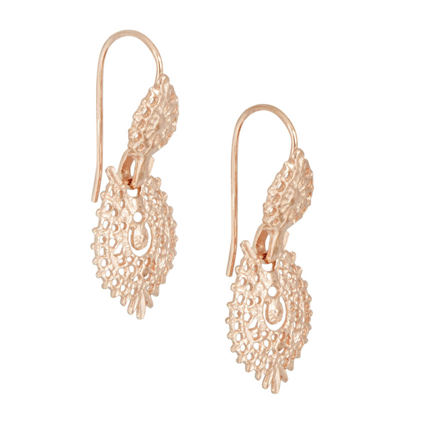 Rose Gold Filgree Earrings