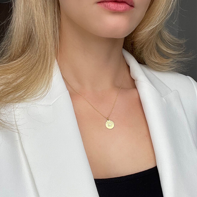 18ct Gold Two Gram Necklace With 