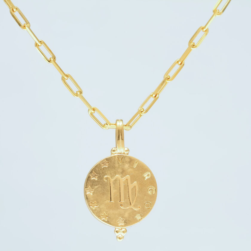 GOLD STAR ZODIAC PENDANT - VIRGO