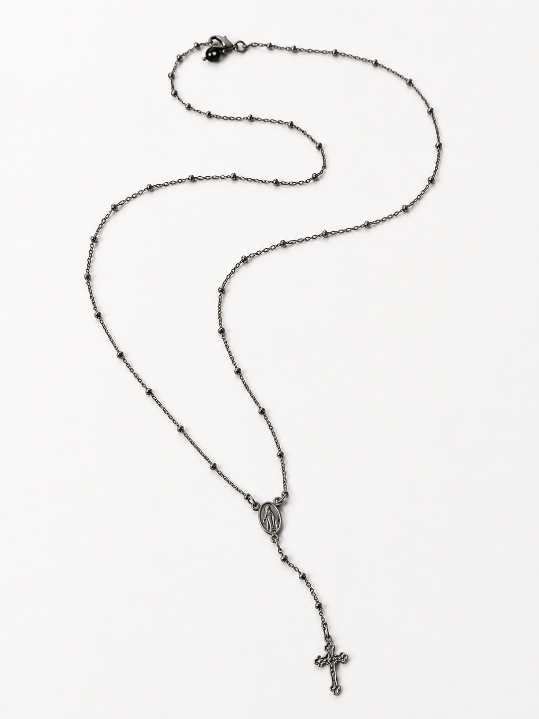 Oxidised Sterling Silver Rosemary Necklace