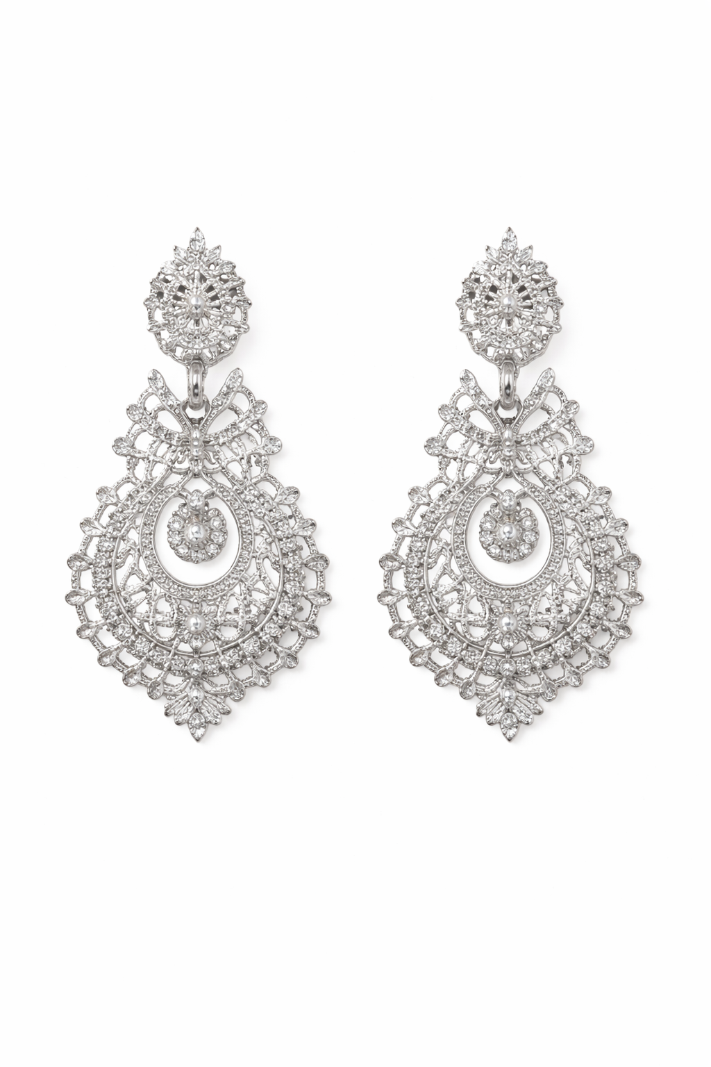 Endless Summer Silver Filigree Medium Earrings
