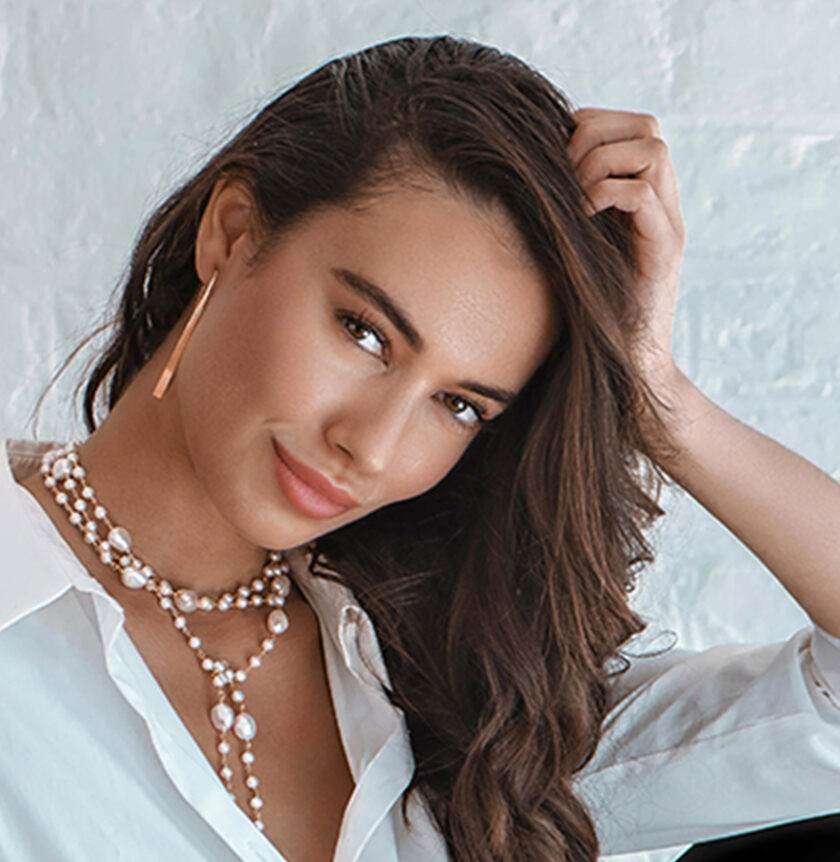 Cambon Long Gold Pearl Necklace