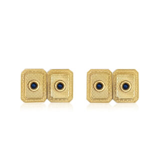 18ct yellow vintage with sapphire Cufflinks
