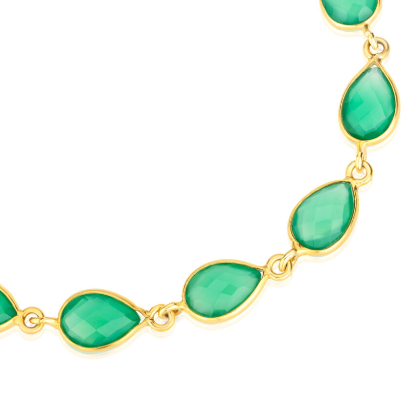 Green Agate Gemstone Bracelet