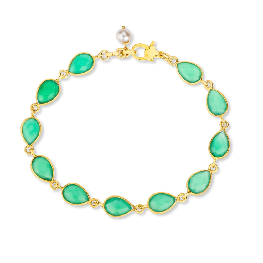 Green Agate Gemstone Bracelet