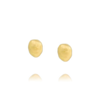 Yellow Gold Nugget Stud Earrings