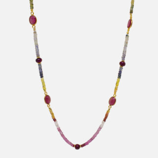 Little Ruby and Sapphire Necklace