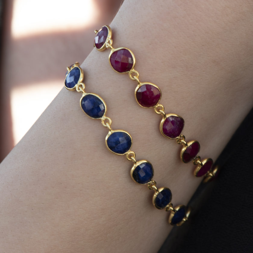 ruby sapphire bracelets