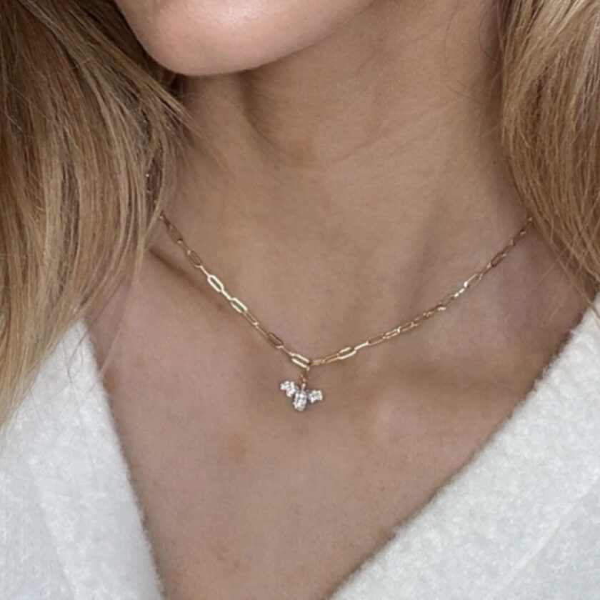 18ct and Diamond Bee Necklace