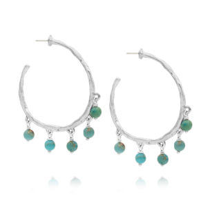 Turquoise Hoops