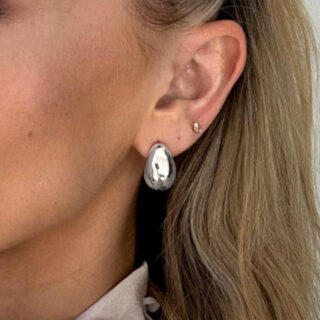 STERLING SILVER TEARDROP HOOPS